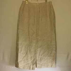 Womens Talbots 100% linen skirt size 14 long